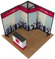 Stand tissu 9m² pour salon événement Pack n°2